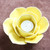 Yellow ceramic lotus flower tealight candle holder for wedding