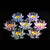 Crystal Lotus Candle Holders Multicolor