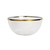 Hammered Gold Trim Glass Bowl