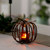Wrought Iron Wire Frame Pumpkin Shape Candle Holder