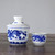 Royal Dragon Sake Set, White and Blue