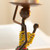 Beautiful Metal Candle Holder African Tribal Lady Style