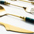 Gold Plated Marble Cultery Set
