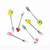 Cartoon Cute Fruit Fork Silicone Handle Stainless Steel Pick Forks