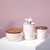 Pink marble Ceramic Cylinder Cosmetic Brush Holder