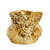 Gold Plated Ceramic Owl Candle Holder