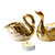 Gold Plated Swan Candle Holders
