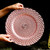 Pink Peacock Glass Charger Plate for Wedding Party