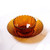 Vintage Amber Glass Daisy Bowl Candy Nut Fruit Bowl Dish