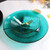 Turquoise Wavy Textured Glass Bowls Plates