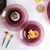 Plum Wavy Textured Glass Bowls Plates