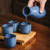 Stoneware Reactive Japanese Sake Set for Home Restaurant Hotel Use 