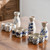 5 Piece Sake Set Hand Painted Flowers Design Gifts for Family and Friends