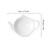 White Porcelain Ceramic Teapot Shaped Tea Bag Coasters Spoon Rests