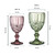 Colored Glass Goblet Embossed Pattern