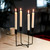 Modern Black Metal Candelabra