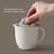 Cat Ears Silicone Cup Lid Coffee Mug Lid Reusable Grey
