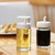 Small Glass Soy Sauce Cruet with White Cap Oil and Vinegar Dispenser Bottle