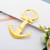 Anchor Shaped Bottle Opener Shining Gold Surface Beach Themed Wedding