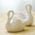 White Swan Trinket Bowl / Pot Ceramic Swan Shaped Planter Dish Trinkets Bowl