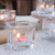 Etched Glass Candle Holder Clear Cube Tea Light Candle Holder