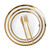 White Gold Rim Coupe Plate for Wedding Catering Party Rental Event Supply