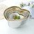 Heart Shape Marble Bowls with Gold Edge Grey