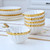 Scalloped Cereal Bowls with Gold Trim