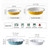 Ceramic Scalloped Platter Deep Dish, Wave Edge, For Baking