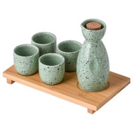 Speckled Stoneware Sake Set