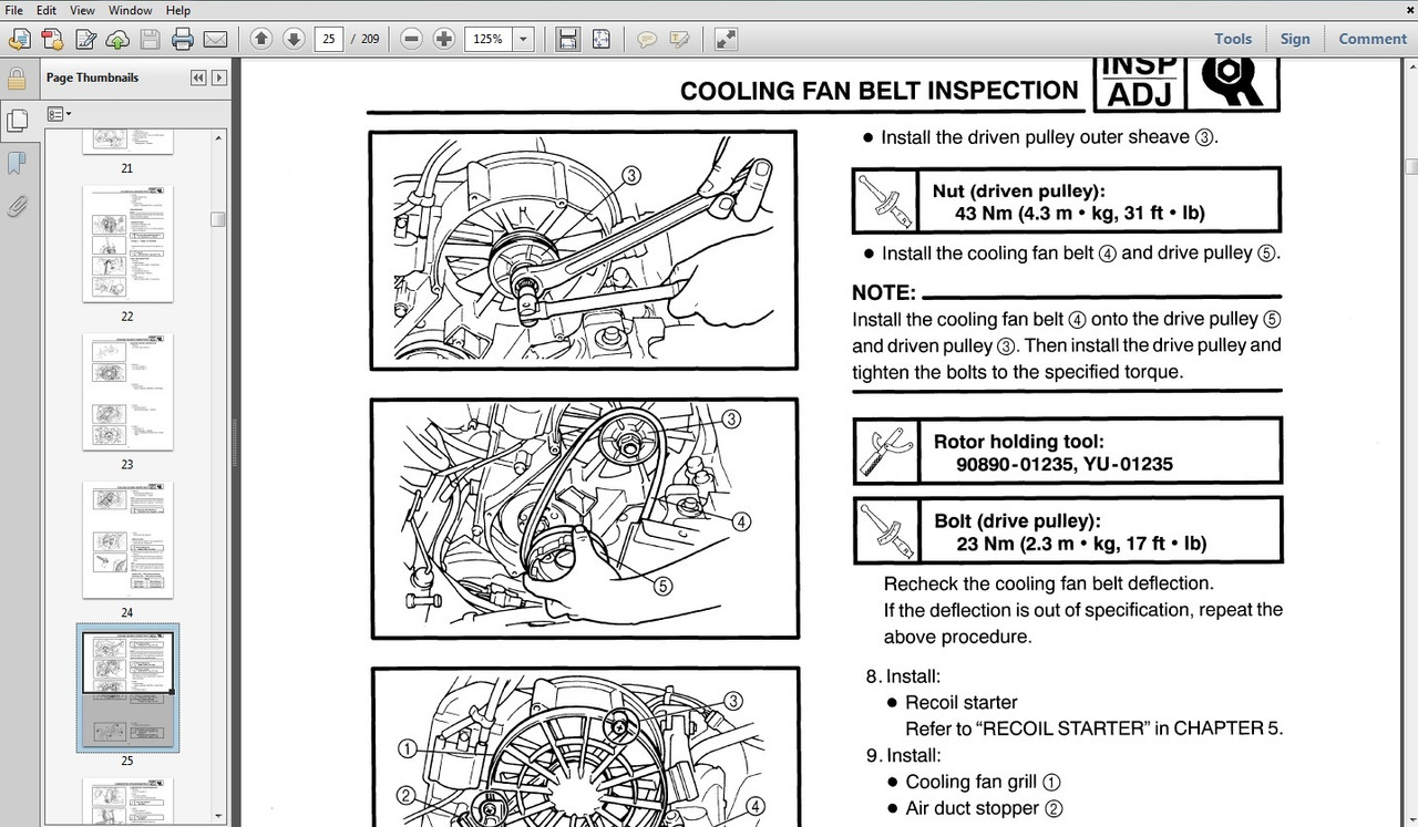 2008 Yamaha Snowmobile Manuals