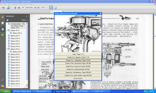 Vintage outboard motor service repair manual 100s of motors on CD