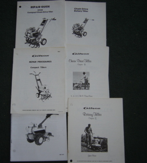 Gilson tiller manuals