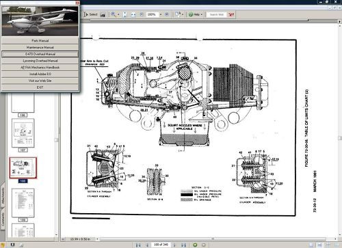 Cessna 182 manual service maintenance set n engine 1997 n on manuals updated w  FAA A/Ds on CD