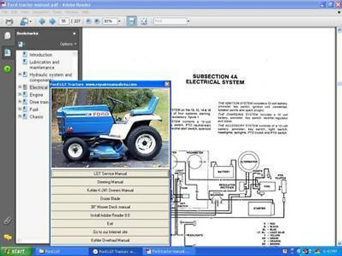 Ford lawn and garden tractor service repair manual LGT series CD