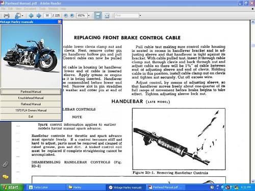 Harley Panhead   Motorcycle  service repair 1948 - 1957    manual