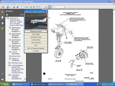 Cessna aircraft component service manual 300 400 series D5266--2-13