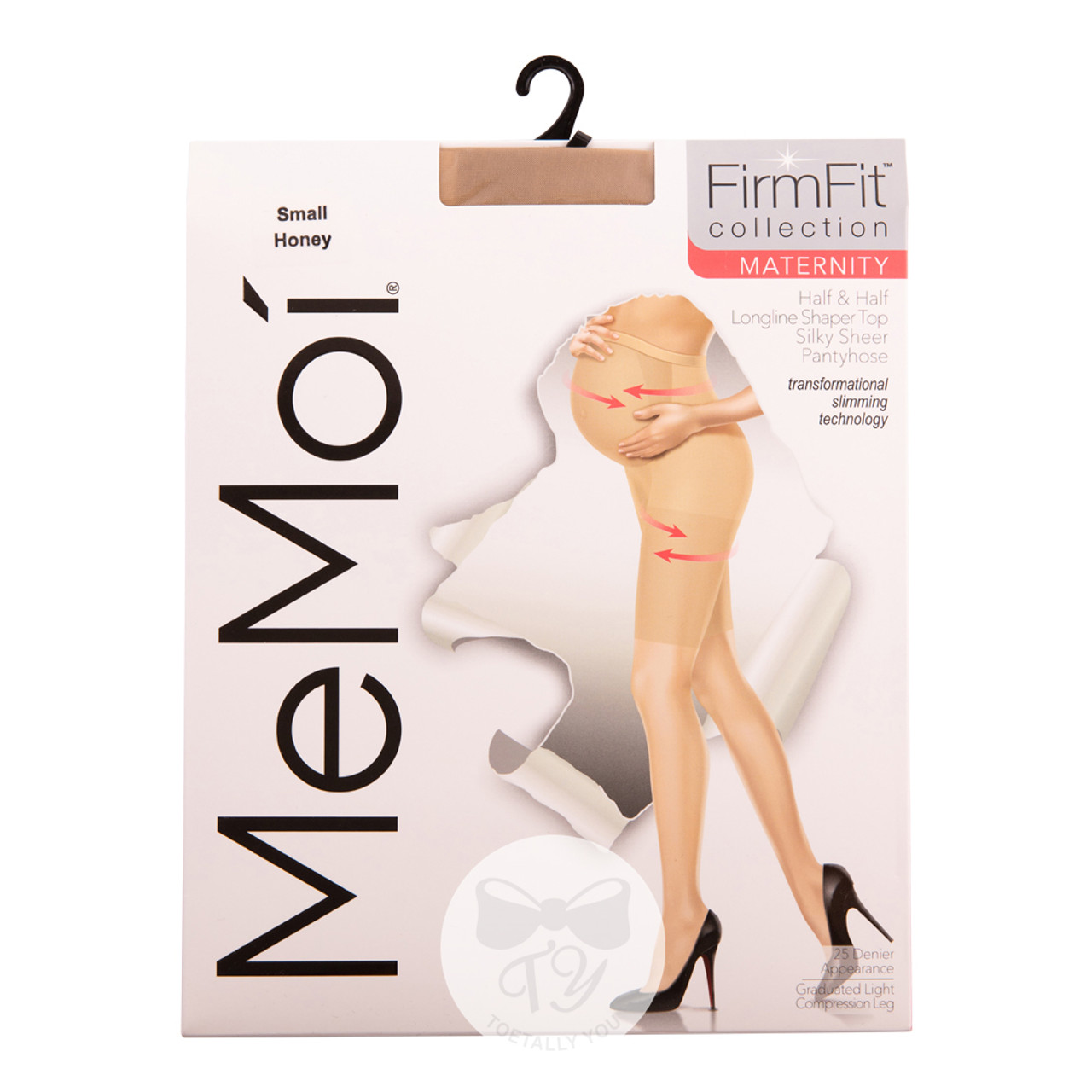 Memoi Maternity Half & Half Silky Sheer 25D Pantyhose