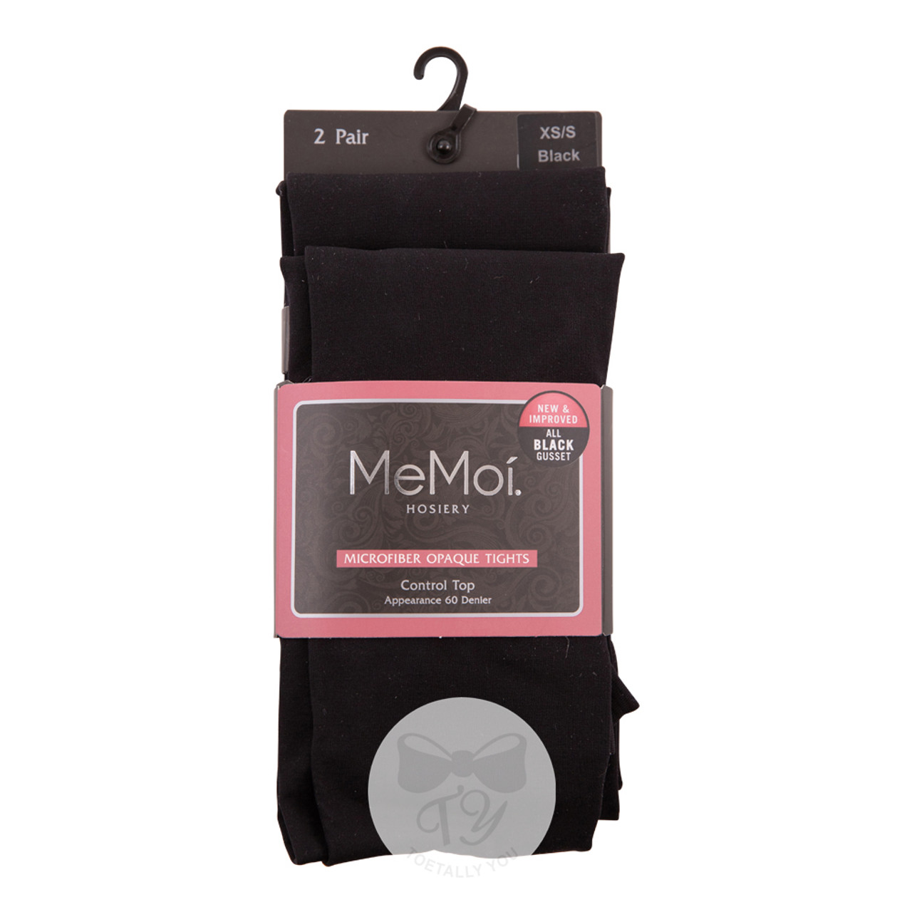 Memoi Microfiber Opaque Control Top Tights 2-Pack - Toetally You
