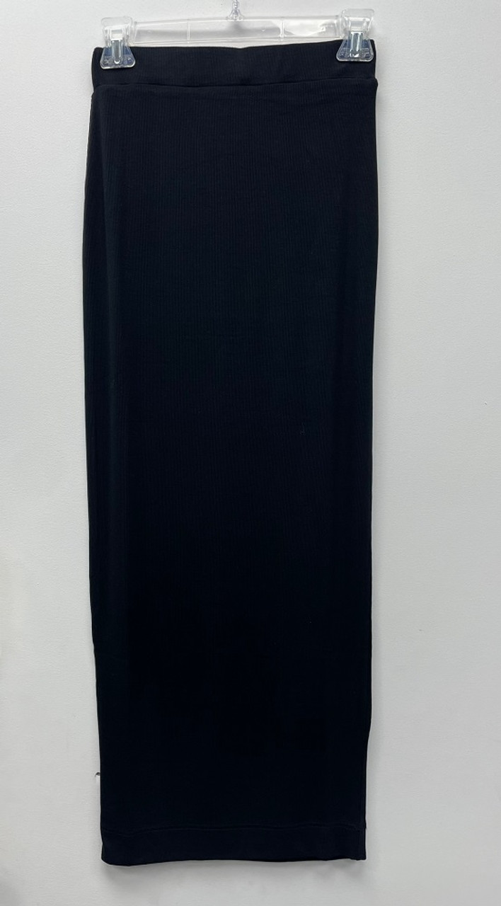 Unclear Teen Thin Ribbed Straight Long Skirt