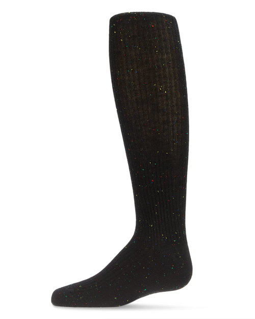 Memoi Speckled Ribbed Cotton Tights