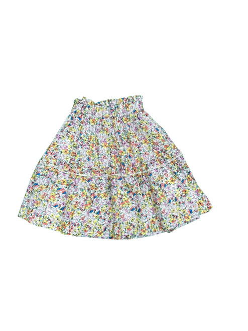 MeMe Floral Tiered Skirt with Elastic Waist