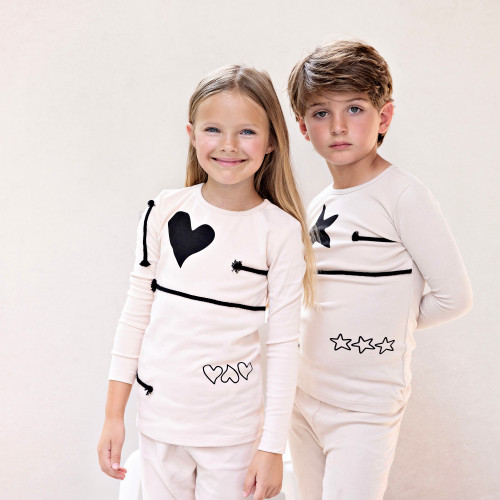 Noggi Heart/Star and Rope 2 Piece Pajama