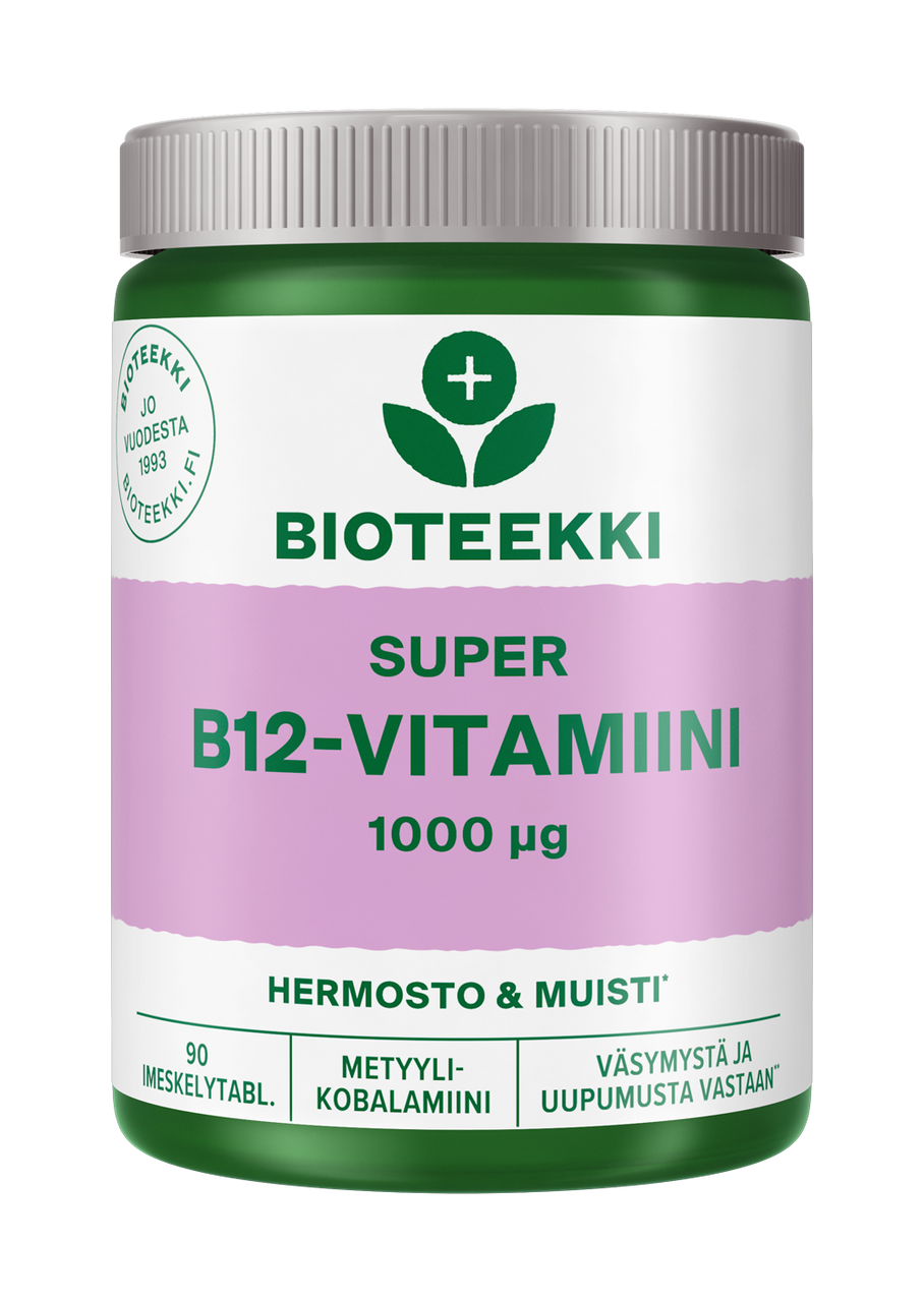 Bioteekin SUPER B12-vitamiini 1000µg 90 tabl.