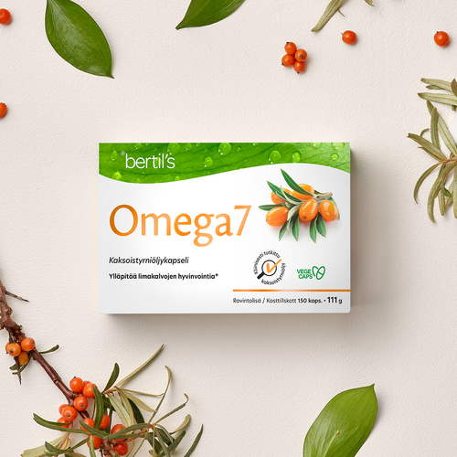 Bertil's Omega7 Kaksoistyrniöljykapselit