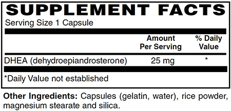 DHEA Supplement Facts 25mg