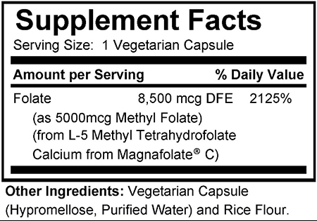 Methyl Folate Supplement Facts