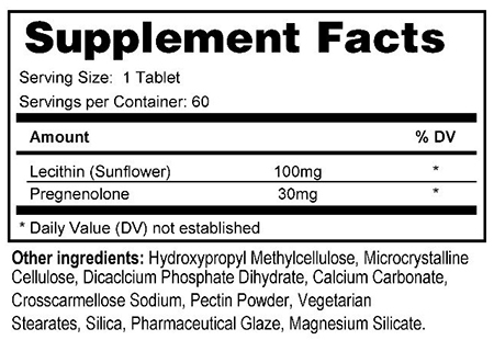 Pregnenolone - Supplement Facts