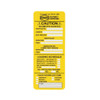 Yellow scaffold safety inspection tag with bilingual caution and loading schedule