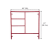 5' x 5'1" W-Style Single Ladder Scaffold Frame